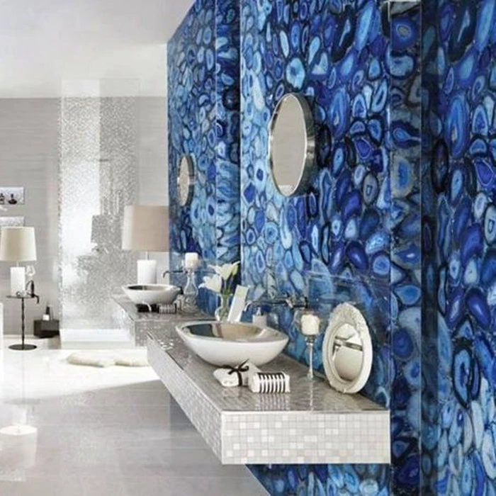 Natural Blue Agate Stone slabs Natural Blue Agate Stone slabs
