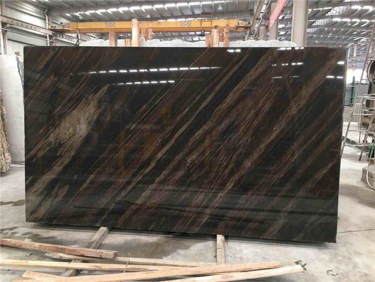 Polished Quicksand Brown Granite Slabs