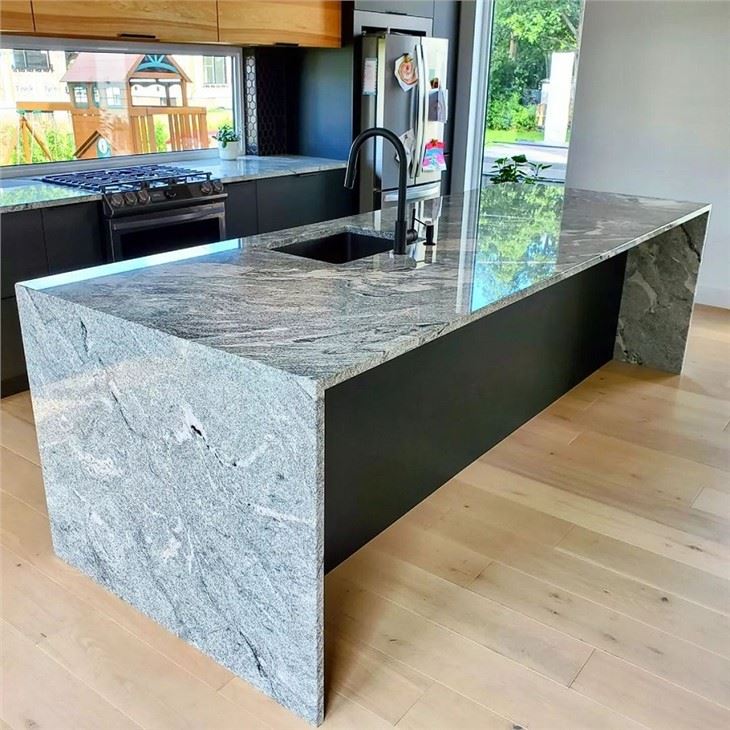 Viscount White Granite Kitchen Island
