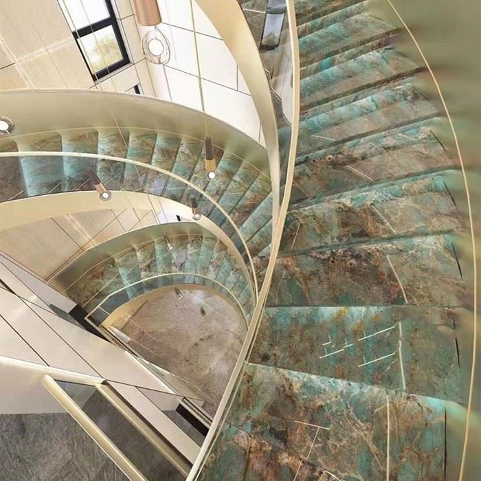 20 mm thickness Wholesale Price Natural Granite Stone Beautiful Amazonite Blue Granite Slab For Stairs