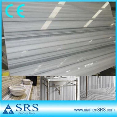 رگه های سفید Marmaray Provisions کاشی های کف تخته سنگ مرمر سفید