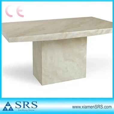 میز ناهار خوری گرد سنگ مرمر بالا صیقلی